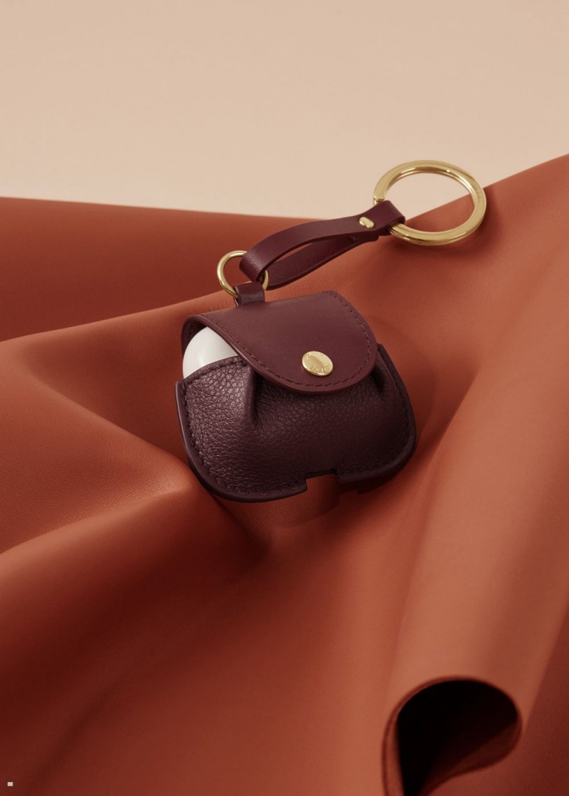 Polene Airpods Case Donna Charms Bordeaux | 176-QZPRES