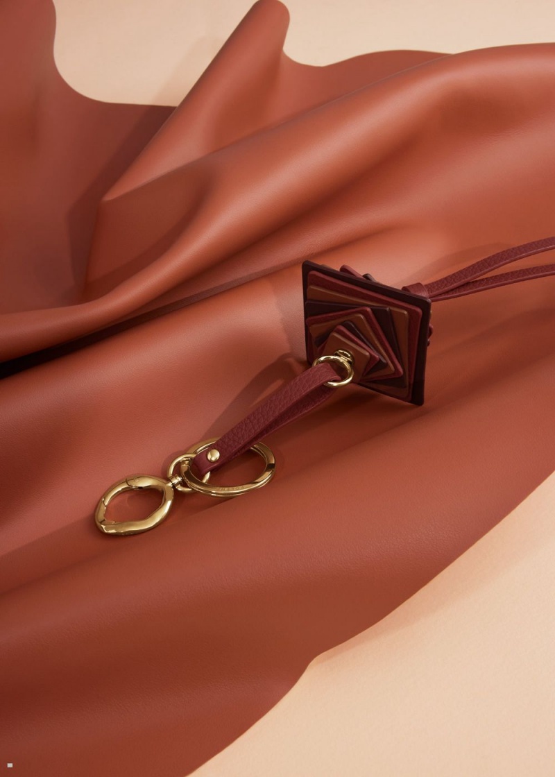 Polene Scala Keyring Donna Charms Bordeaux | 608-XDPJMA